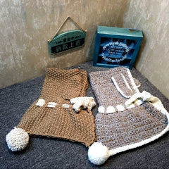 Winter Hats with Bear Scarf