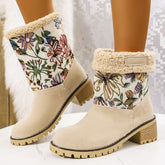 Ethnic Style Winter Warm Cotton Shoes