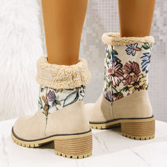 Ethnic Style Winter Warm Cotton Shoes