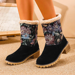 Ethnic Style Winter Warm Cotton Shoes
