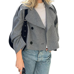 Woolen Loose Short Chic Jacket Coat