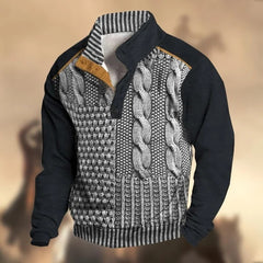Men Printed Buckle Sweater