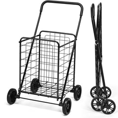 Portable Folding Shopping Cart Utility for Grocery Laundry