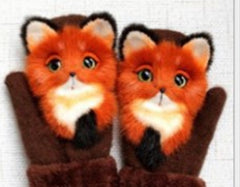 Cartoon Animal Warm Mittens