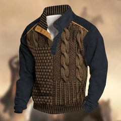 Men Printed Buckle Sweater