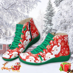 Christmas Flat Ankle Boots