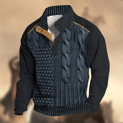 Men Printed Buckle Sweater