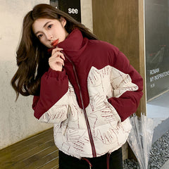 Korean Style Trend Multicolor Bread Coat