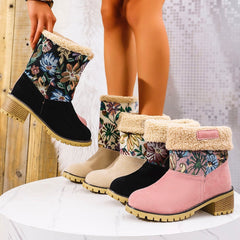 Ethnic Style Winter Warm Cotton Shoes