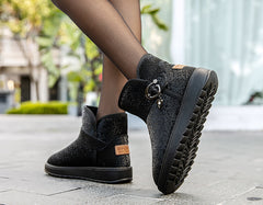 Fleece-Lined Winter Ankle Boots