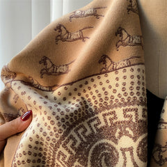 Color-Blocked Cashmere Scarf