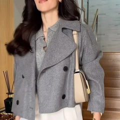 Woolen Loose Short Chic Jacket Coat
