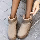 Fleece-Lined Winter Ankle Boots