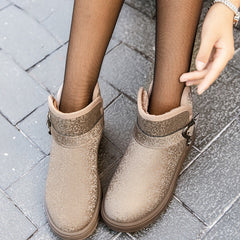 Fleece-Lined Winter Ankle Boots