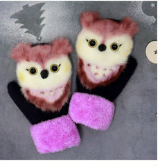 Cartoon Animal Warm Mittens
