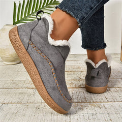 Fashion V-cut Plush Ankle Boots