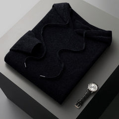 Hooded Long-Sleeved Sweater Pullover