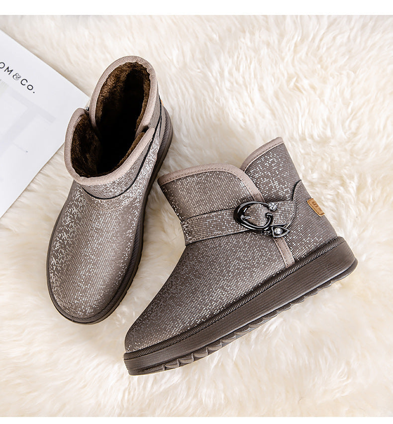 Fleece-Lined Winter Ankle Boots