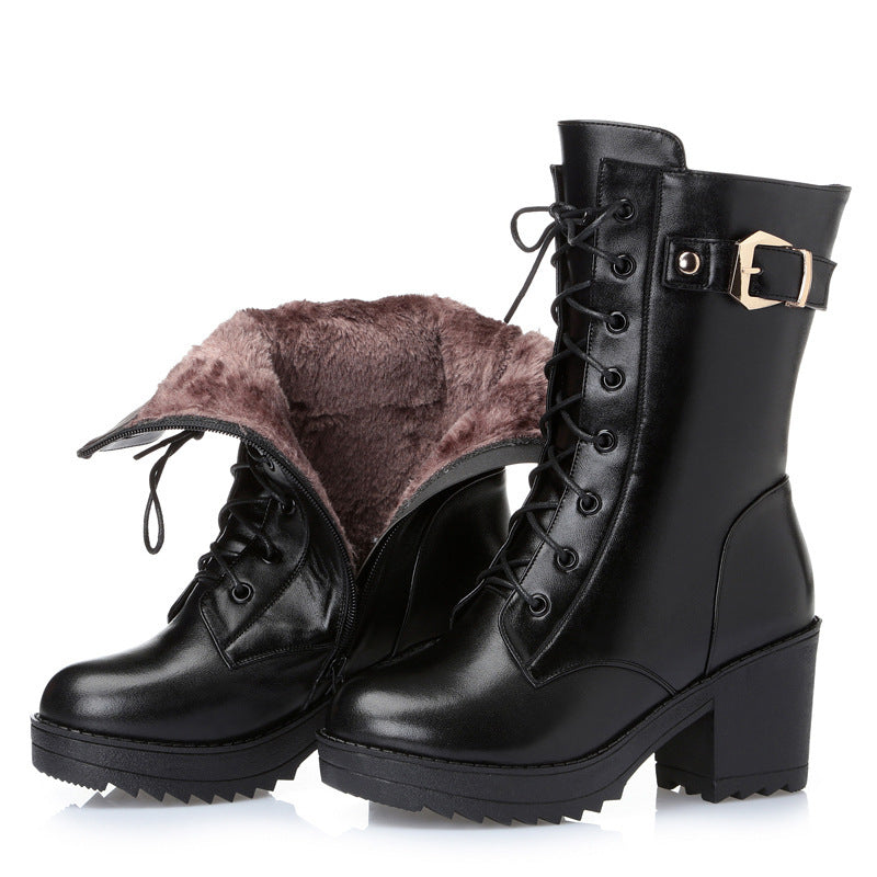 Leather Martin Boots