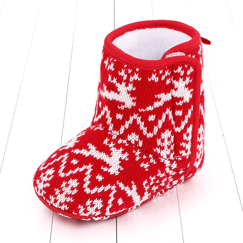 Christmas Cotton Toddler Boots
