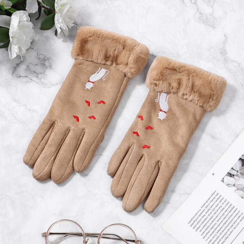 Women's Winter Suede Gloves