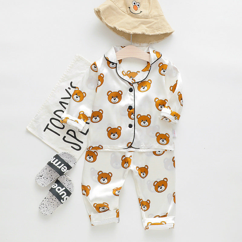 Silk Bear Pajamas Set
