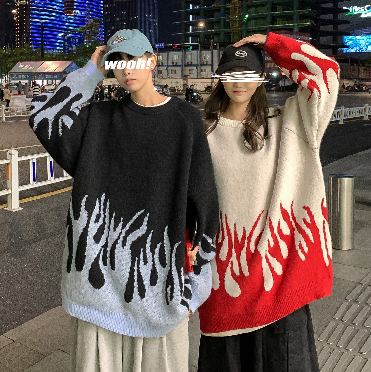 Japanese Knit Jacket Couple Outfit
