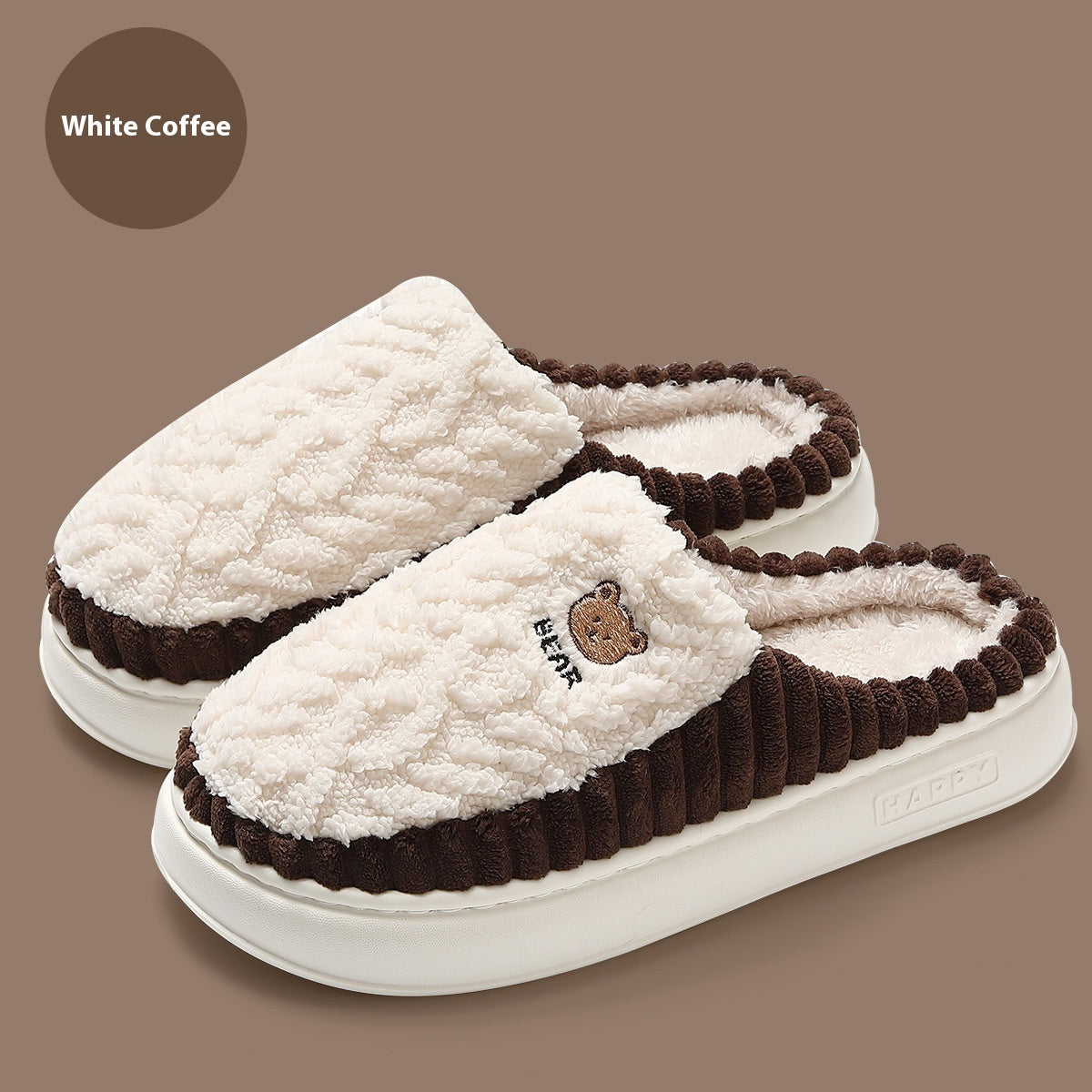 Men’s Winter Thermal Cotton Slippers