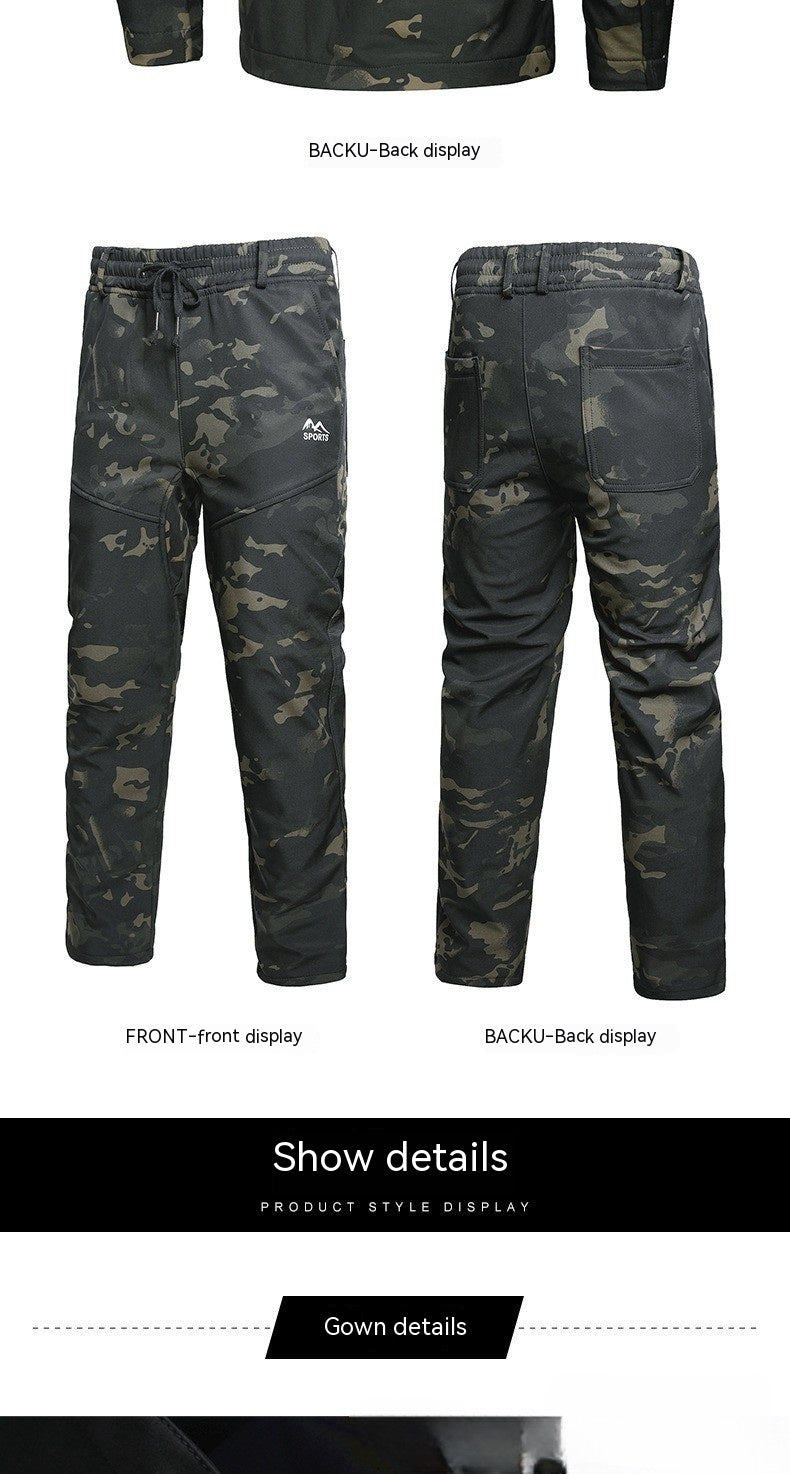 Winter Fleece-Lined Warm Waterproof Camouflage Clothing