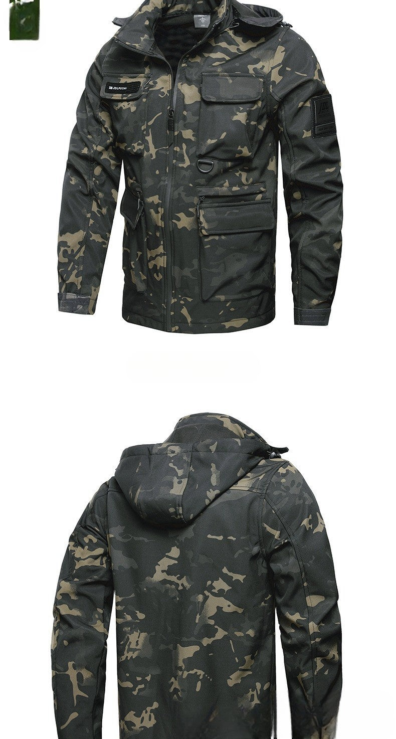 Winter Fleece-Lined Warm Waterproof Camouflage Clothing
