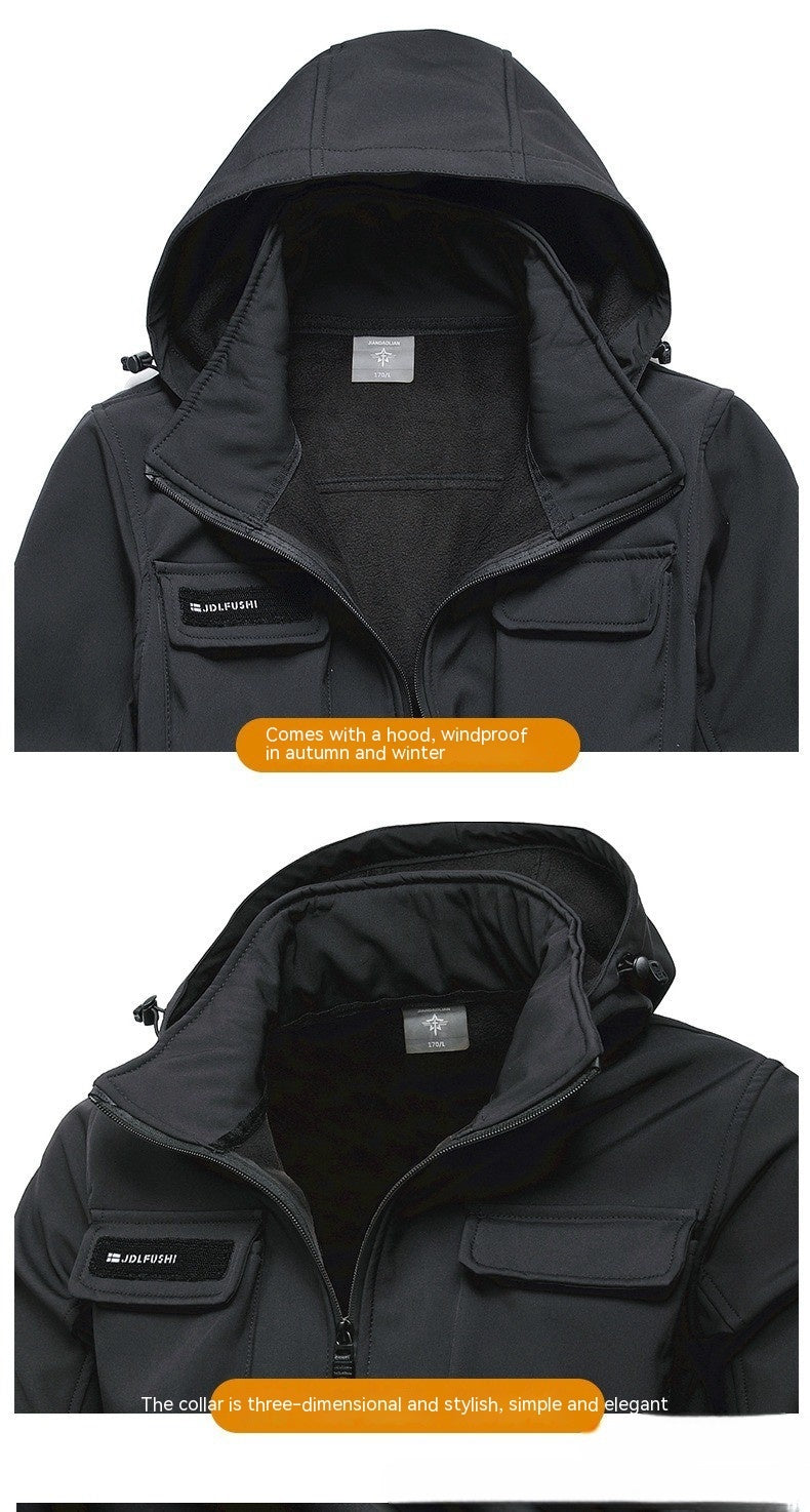 Winter Fleece-Lined Warm Waterproof Camouflage Clothing