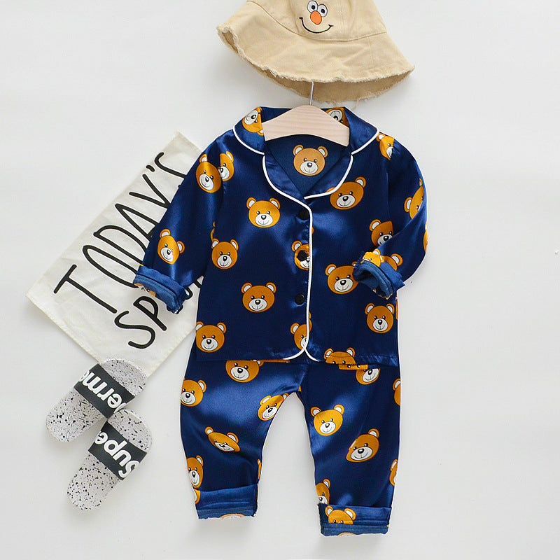 Silk Bear Pajamas Set
