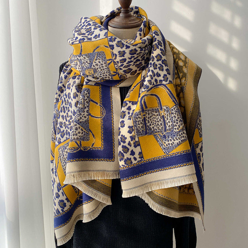Color-Blocked Cashmere Scarf