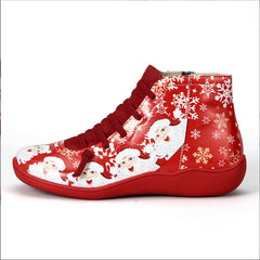 Christmas Flat Ankle Boots