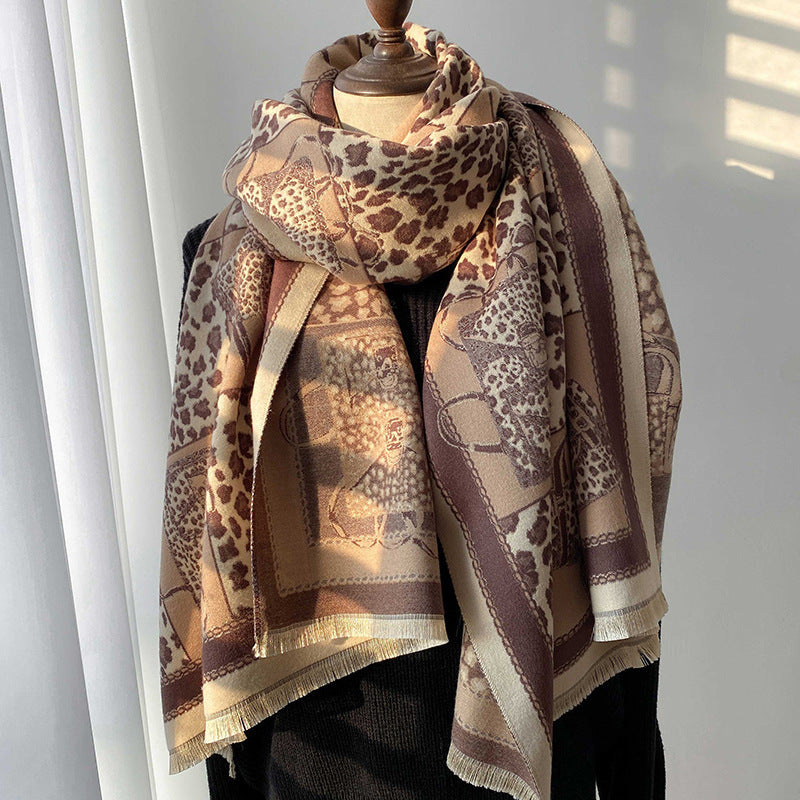 Color-Blocked Cashmere Scarf