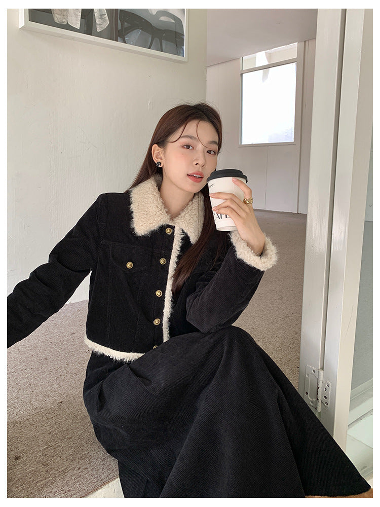 Puffer Jacket Skirt Two-Piece Set