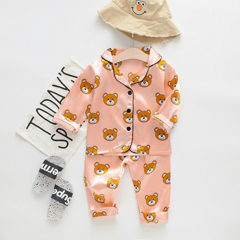 Silk Bear Pajamas Set
