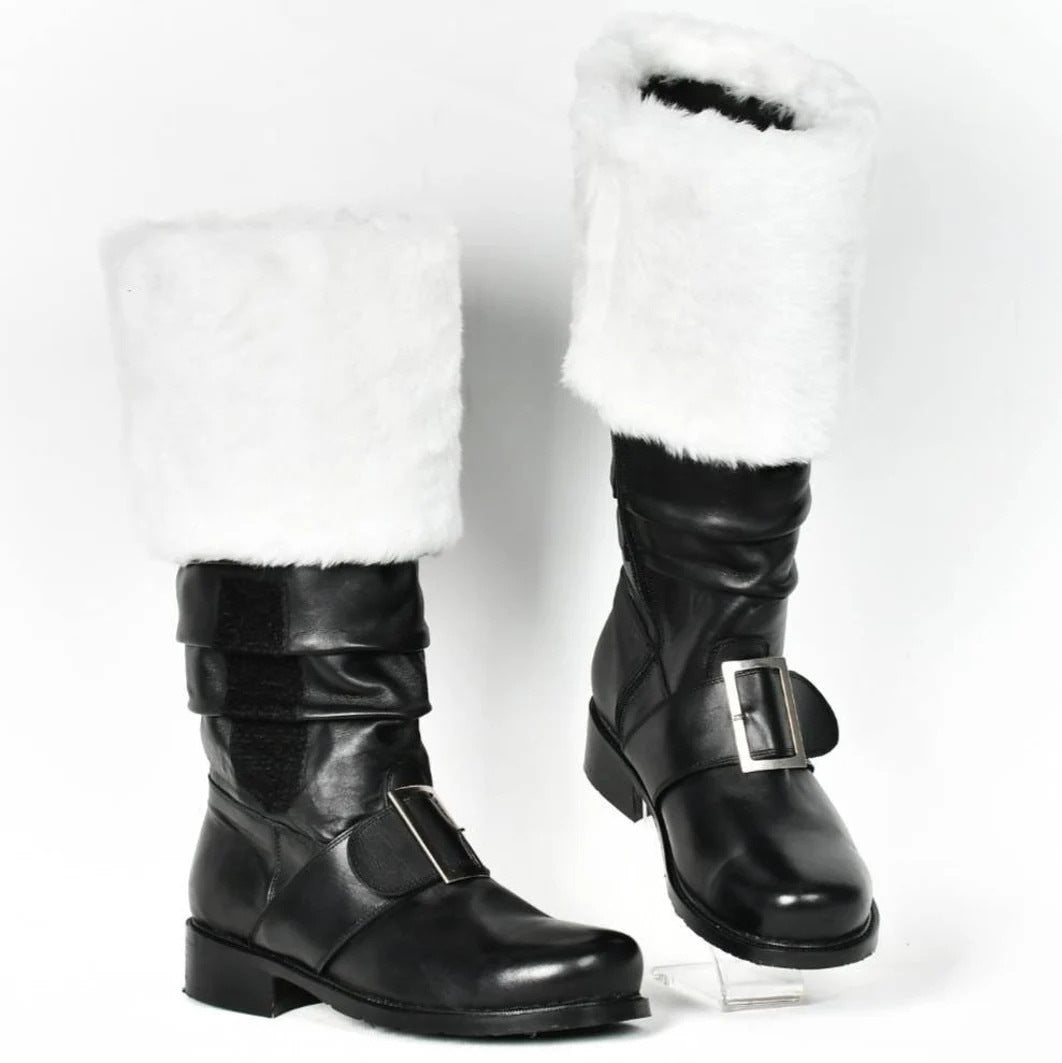 Christmas Old Man Leather Boots