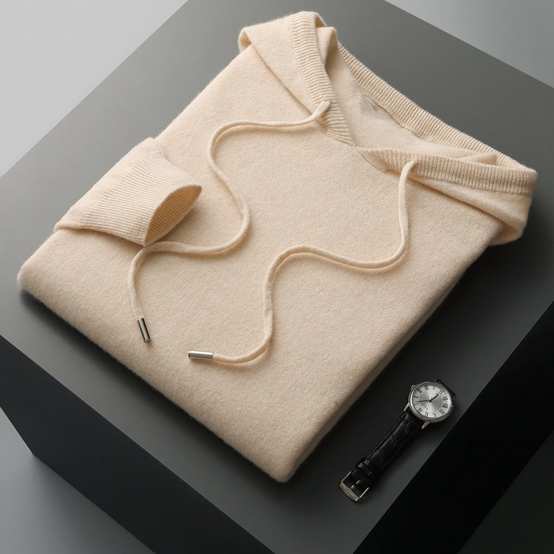 Hooded Long-Sleeved Sweater Pullover
