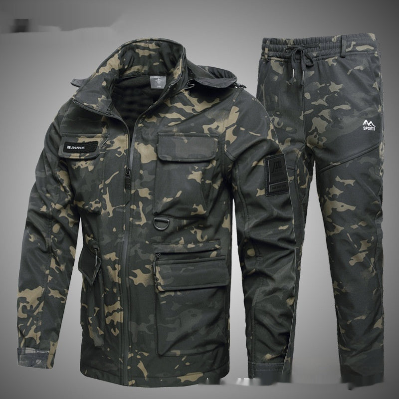 Winter Fleece-Lined Warm Waterproof Camouflage Clothing