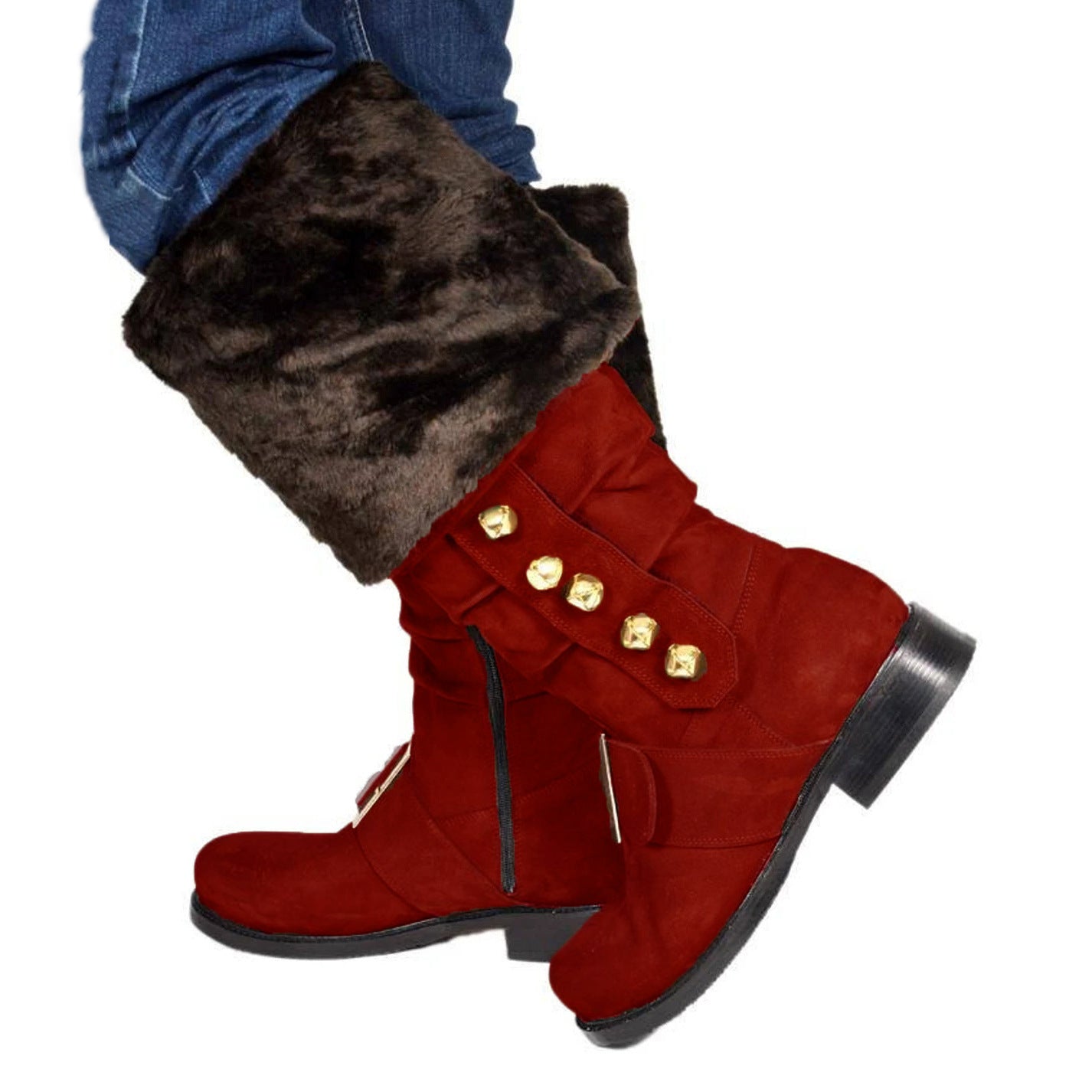 Christmas Old Man Leather Boots