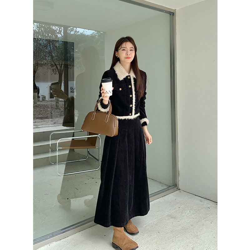 Puffer Jacket Skirt Two-Piece Set