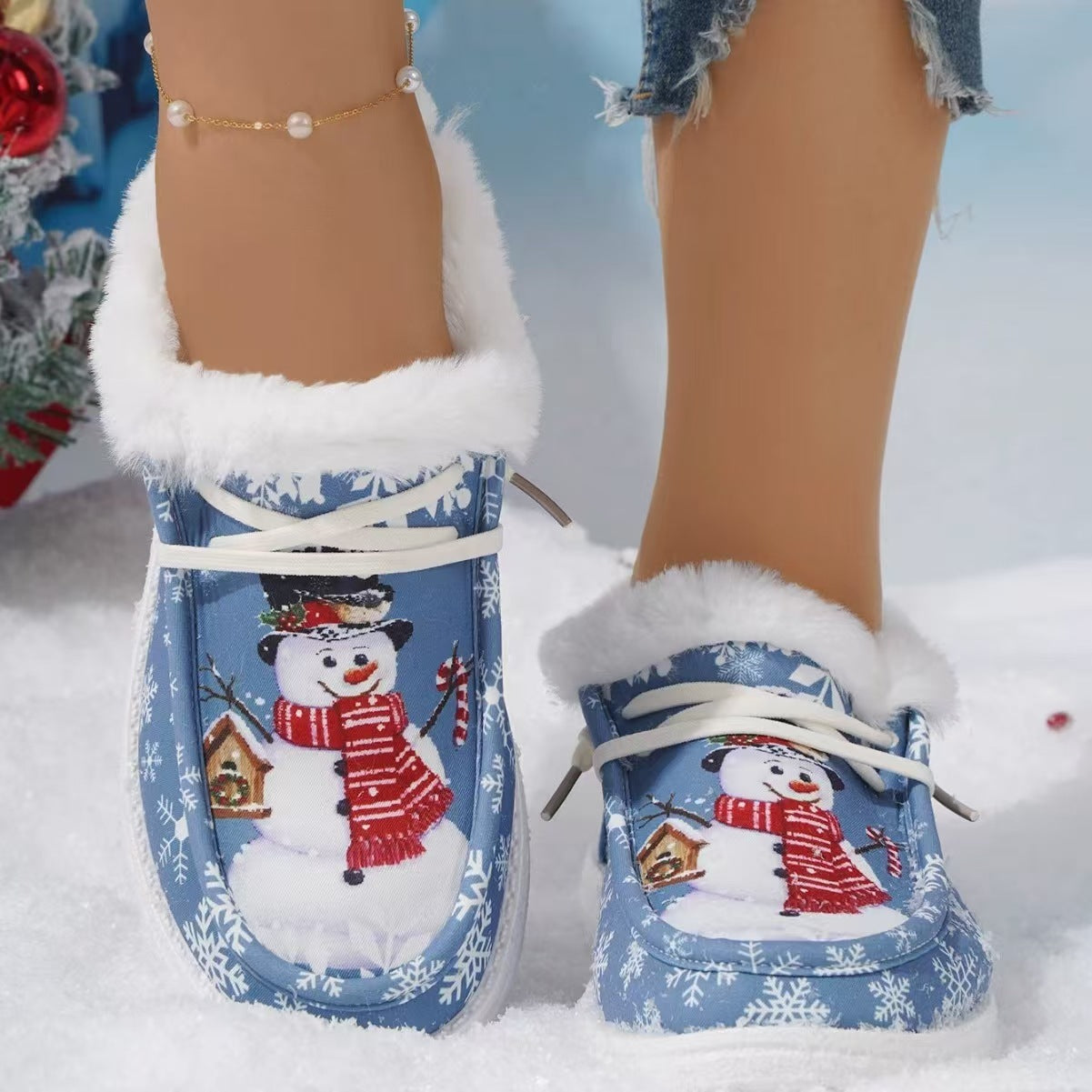 Christmas Short Snow Boots for Women