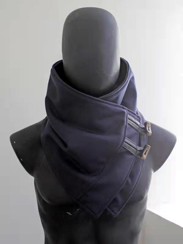 Woolen Men's Scarf with Plush Print