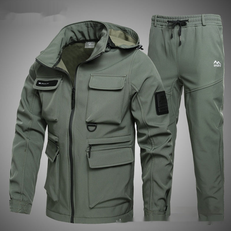Winter Fleece-Lined Warm Waterproof Camouflage Clothing