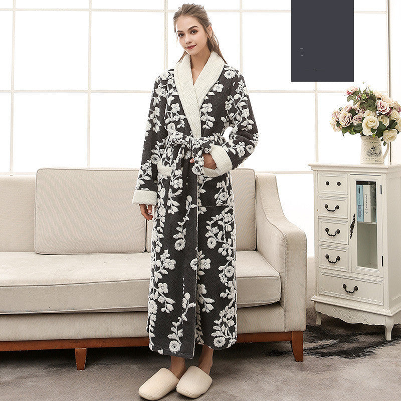 Thickened Flannel Nightgown