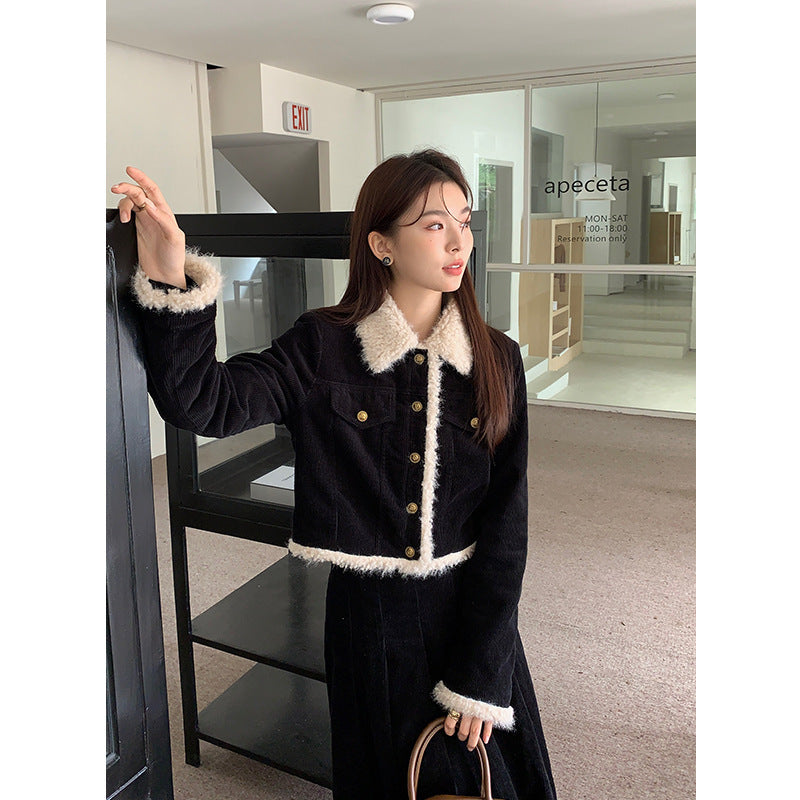 Puffer Jacket Skirt Two-Piece Set