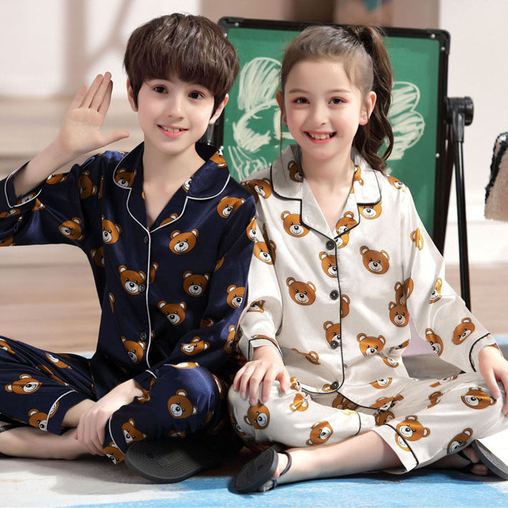 Silk Bear Pajamas Set