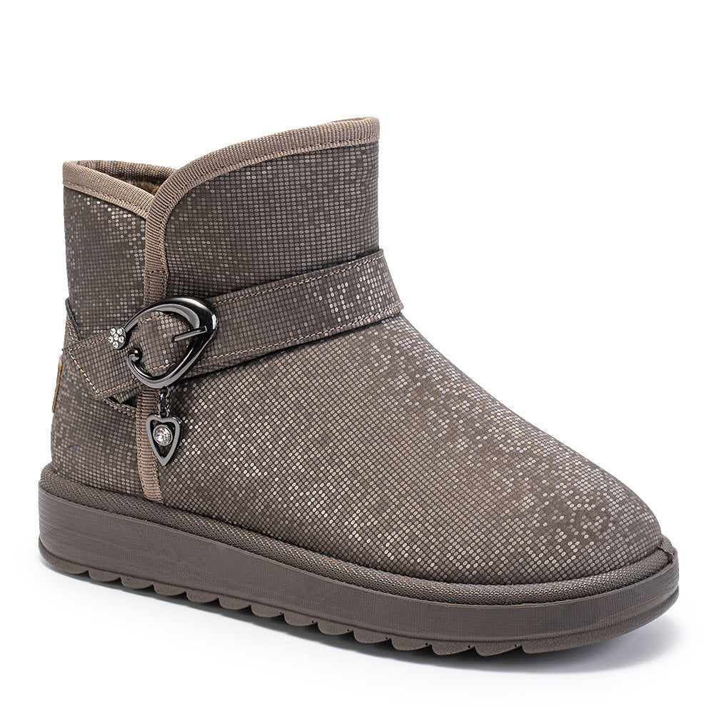 Fleece-Lined Winter Ankle Boots