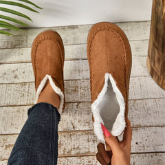Fashion V-cut Plush Ankle Boots